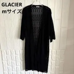 【美品】グラシア 黒 レース レディース カーディガン 五分丈