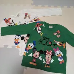 《在庫処分 SALE》ディズニー 100cm 長袖 カットソー 2点セット
