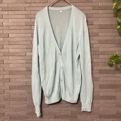【UNIQLO】ユニクロ ライトVネックカーディガン（L）ブルー