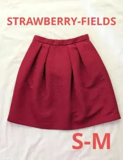 【タイムセール‼️】✨️美品✨️ストロベリーフィールズ 赤 フレアスカートS