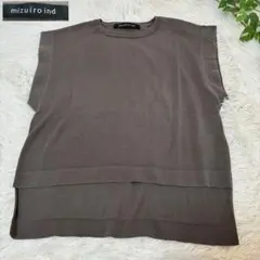 mizuiroind ミズイロインド ノースリーブニットベスト サマーベスト