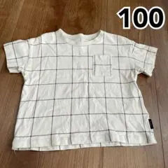 チェック柄 Tシャツ 100cm