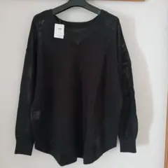 【新品・タグ付】2WAY透かし編みニットチュニック M