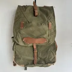 ルーマニア軍 マウンテン バックパック オリーブ レザーストラップ 6本 