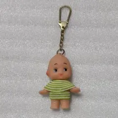 コスチュームキューピー人形 ストラップ 緑 グリーン ボーダー柄 平成レトロレア