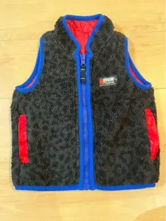 2WAY レオパード リバーシブル ブラック ボア ベスト アウター a 100