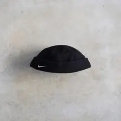 90s NIKE roll cap ナイキ ロールキャップ ウール 黒ブラックL