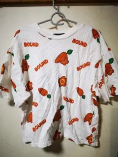 BOUND 半袖Tシャツ 人参と花プリント