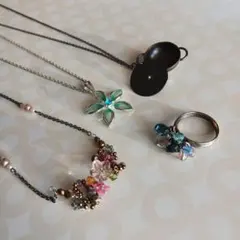 アクセサリー4点セット　 ネックレス&リング