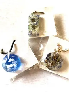 Ａ138 ３点セット レジンネックレス