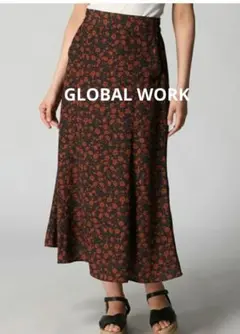 GLOBAL WORK 花柄セミフレア　マーメイドスカートのサムネイル