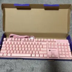 Merdia メカニカル式ゲーミングキーボード本体 ピンク
