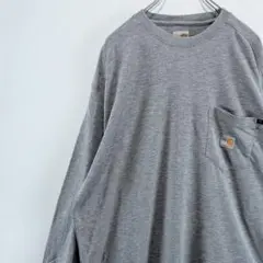 US古着 Carhartt カーハート 長袖 Tシャツ ロンT ポケット 2XL