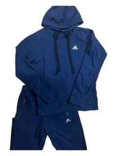 adidas 裏起毛セットアップ　ネイビー　sizeM