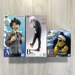 一番くじ 僕のヒーローアカデミア フィギュア 3種セット+おまけのクリアポスター