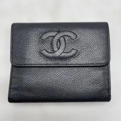 【mh/11.17/25】シャネル つ折り財布 ココマーク ゴールド金具