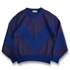 値下げ 秀逸 90s~ アルパカ混 ビンテージニット オールドレトロ古着 個性派