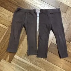デビロック　パンツ　2枚セット レギンス ブラウン　長ズボン　ストレッチ