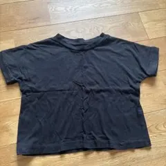 無地 クルーネック Tシャツ ブラック
