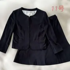 ef-de◆セットアップ 11号 ネイビー ノーカラー オフィス セレモニー