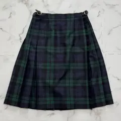 ✨美品✨ オニールオブダブリン ラップスカート 紺緑チェック ベルトmr373のサムネイル