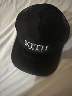【限定デザイン・美品】KITH バラ刺繍付き メッシュキャップ ブラック