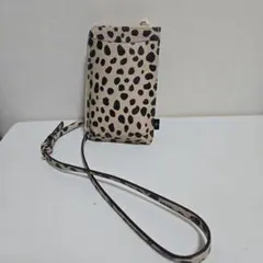 ヒョウ柄 スマホショルダーバッグ