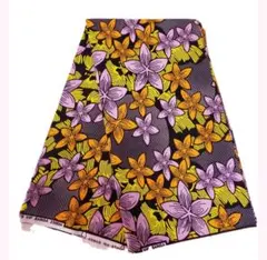 ■新作入荷■2ヤード　アフリカ布 ブラウン　コットン【残6ヤード】 NO261