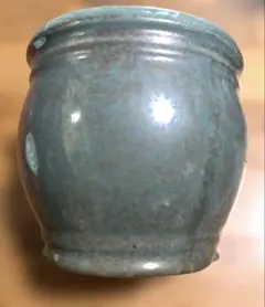植木鉢 陶器製 ブルー系 園芸 盆栽 丸型 小サイズ