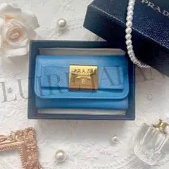 【美品・箱付き】PRADA プラダ リボン キーケース サフィアーノ 6連