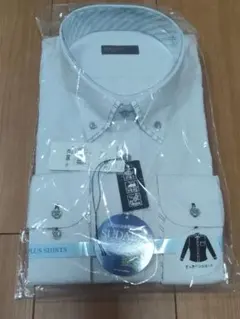 【新品・未使用品】DESIGN PLUS SHIRTS ホワイト 長袖ワイシャツ