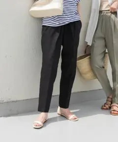 DOORS リネン混テーパードイージーパンツ