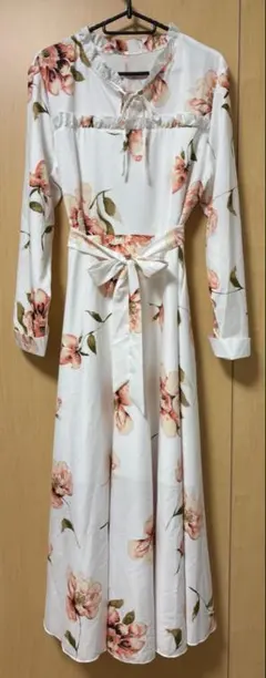 花柄ロングドレス Mサイズ 100%ポリエステル