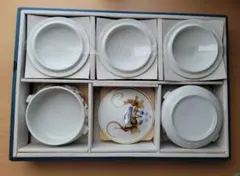 ク*ミ様 未使用 昭和レトロ 蓋付き煮物碗 5客セット 5個セット 敷き板付き