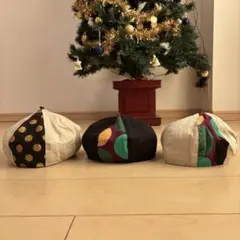 リンクコーデ 多色ベレー帽 3つセット