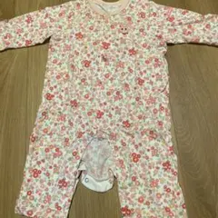 ホットビスケッツ　花柄 ロンパース 60-70cm