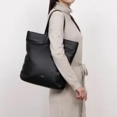 【新品】YAHKI ヤーキ ヴィーガンレザートートバッグ ブラック