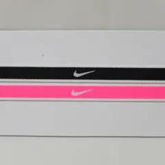 ナイキ チップ スウィッシュ スポーツ ヘッドバンド ピンク・黒1本ずつ