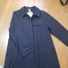 ユニクロ　レディース　ブロックテック ステンカラーコート　ネイビー　Lサイズ