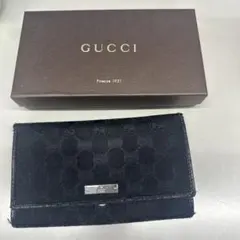 再値下げ　GUCCI キャンパス長財布　ブラック　箱付きのサムネイル