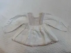 ZARA ホワイトスモッキングシャツ 9-12m