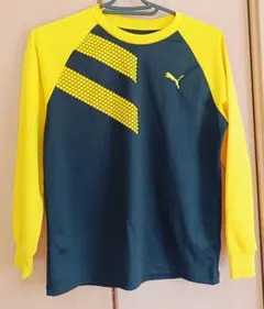 PUMA 長袖カットソー 150 ブラック/イエロー