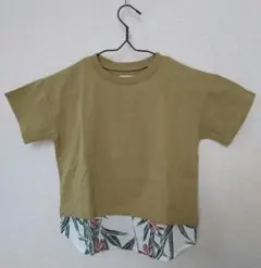 【未使用品】Ocean&Ground カーキ色 ボタニカル柄 Tシャツ 120のサムネイル