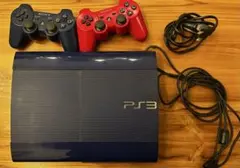 PS3本体 CECH-4000B ブルー コントローラー2個付き