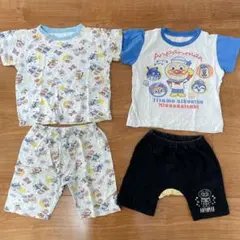 それいけ！アンパンマン　パジャマ　2枚セット　半袖　夏　バイキンマン　おまけ付き
