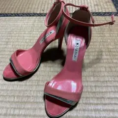 DIANA コーラルピンク サンダル 高ヒール　22.5センチ