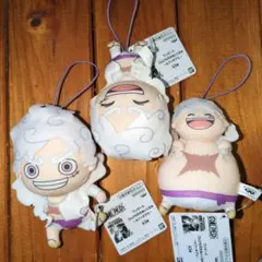 ワンピース　ゴムひも付き　ぬいぐるみ　ルフィ　ギア5 マスコット　全種コンプ