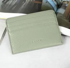 LASIEH レザー カードケース ピスタチオグリーン