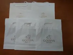 GODIVA ギフト袋 5枚セット ホワイト