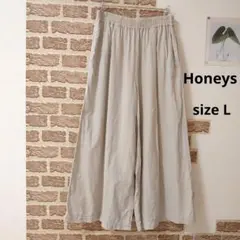Honeys ガウチョ パンツ ベージュ L